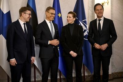 Summit of the Baltic Sea NATO countries in Helsinki-stock-foto