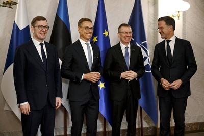 Summit of the Baltic Sea NATO countries in Helsinki-stock-foto