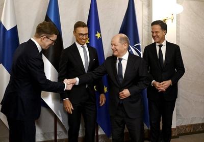 Summit of the Baltic Sea NATO countries in Helsinki-stock-foto