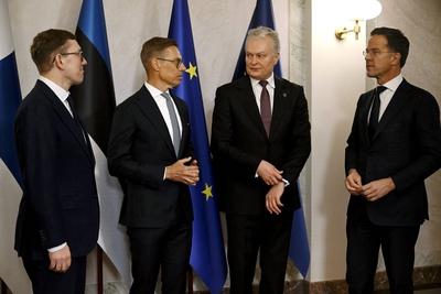 Summit of the Baltic Sea NATO countries in Helsinki-stock-foto