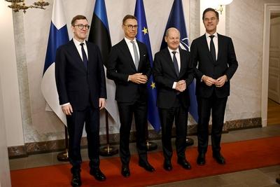 Summit of the Baltic Sea NATO countries in Helsinki-stock-foto
