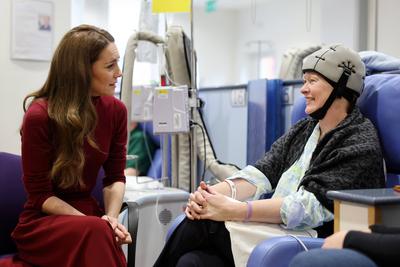 Kate Middleton at The Royal Marsden Hospital in London-stock-photo