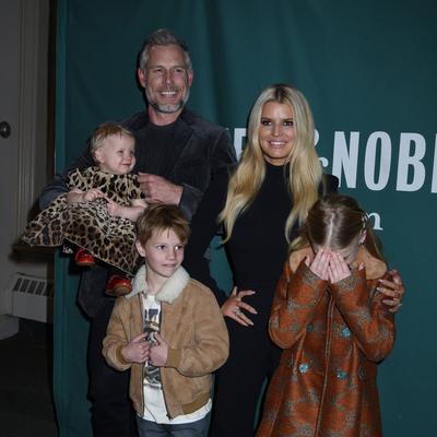 04 February 2020 - New York, New York - Birdie Mae Johnson, Eric Johnson, Ace Johnson, Jessica Simpson and Maxwell Johns-stock-photo