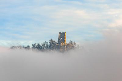 Tiefnebel ?ber dem Rheintal bei Bonn - 14.01.2025-stock-photo
