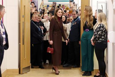 Kate Middleton at The Royal Marsden Hospital in London-stock-photo
