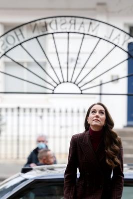 Kate Middleton at The Royal Marsden Hospital in London-stock-photo