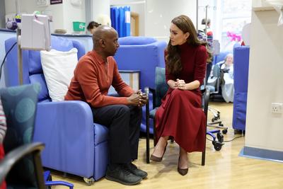 Kate Middleton at The Royal Marsden Hospital in London-stock-photo