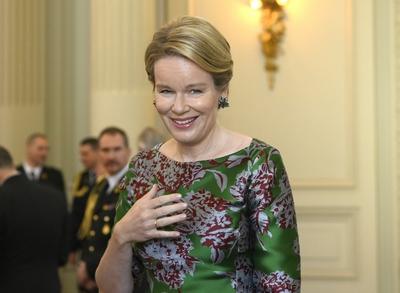 King Philippe And Queen Mathilde Meet Nato And Shape Officlals-stock-photo