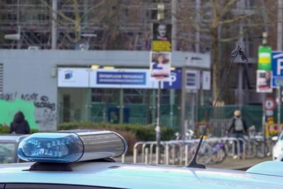 Leipzig - Schweigeminute f?r toten Polizisten: S?chsische Beamte gedenken get?teten Kollegen Maximilian Stoppa-stock-photo