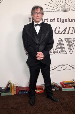 LOS ANGELES, CA - JANUARY 6: Neil Gaiman at The Art of ElysiumÕs 2024 Heaven Gala at The Wiltern Theater in Los Angeles,-stock-photo