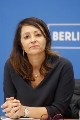 14.01.2025, Felor Badenberg, Senatorin f?r Justiz und Verbraucherschutz, in der Senatspressekonferenz im Rorten Rathaus-stock-photo