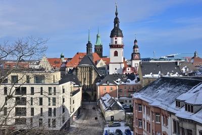 Chemnitz - Europ?ische Kulkturhauptstadt 2025 vor der Er?ffnung-stock-foto