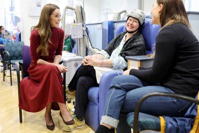 Kate Middleton at The Royal Marsden Hospital in London-stock-photo
