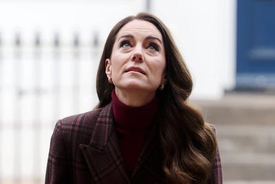 Kate Middleton at The Royal Marsden Hospital in London-stock-photo