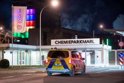 Drohnenspionage im Chemiepark Marl? Polizei ermittelt nach mysteri?sem Flugobjekt - UFO ?ber Sicherheitszone?-stock-foto