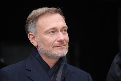 FDP-Wahlkampf: Christian Lindner tourt  durch Niedersachsen-stock-foto