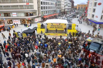 FDP-Wahlkampf: Christian Lindner tourt  durch Niedersachsen-stock-foto
