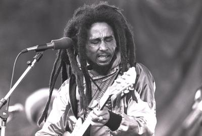 Bob Marley bei seinem Konzert in M?nchen Bob Marley bei seinem Konzert in M?nchen , aufgenommen am 01.06.1980 im M?nchne-stock-photo