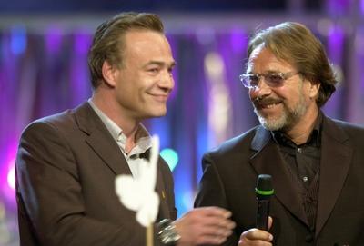 Schauspieler G?tz George re und Klaus J Behrendt beide GER anl?sslich der Preisverleihung f?r-stock-photo