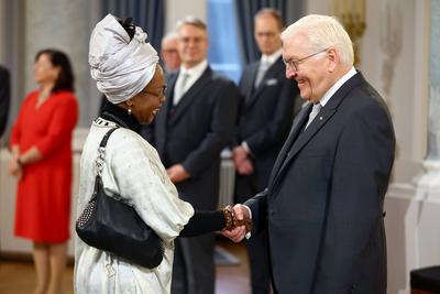 Diplomatischer Corps, Neujahrsempfang des Bundespr?sidenten im Schloss Bellevue, Berlin 14.01.2025-stock-foto