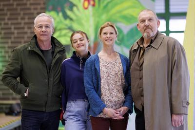 Schauspieler Dietmar B?r, Schauspielerin Katja Hutko, Schauspielerin Leslie Malton und Schauspieler Klaus J. Behrendt st-stock-photo