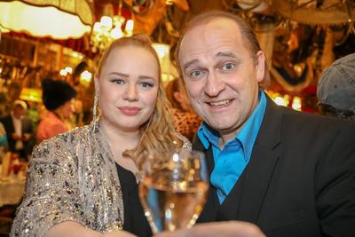 K?nstler NEUJAHRS EMPFANG im Marchfelderhof-stock-photo