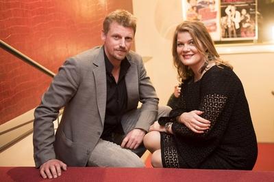 Martin Gruber und Birge Schade bei der Preview des Fernsehfilms Frau Pfarrer und Herr Priester im Ki-stock-photo
