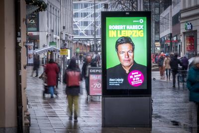 Wahlwerbung Bundestagswahl 2025-stock-foto