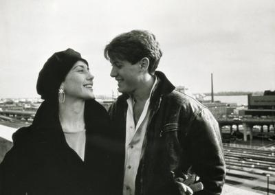 Australian actress Belinda Bauer and American actor James Spader in the movie Starcrossed, USA 1985 PUBLICATIONxNOTxINxI-stock-foto