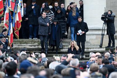 Hommage a Jean-Marie Le Pen a l’église Notre-Dame du Val de Grâce, à Paris-stock-photo