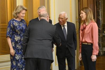 King Philippe And Queen Mathilde Meet Heads Of EU Institutions-stock-photo