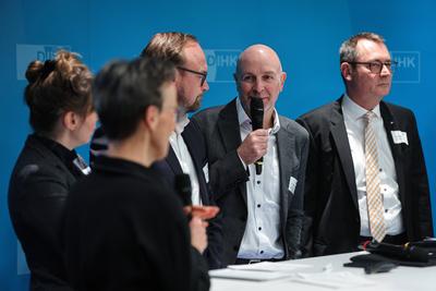 Berlin - Pressetermin der DIHK zum Thema "Zukunft Besch?ftigtenwohnen?!"-stock-foto