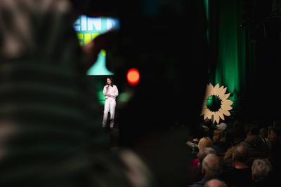 BUNDESTAGSWAHLKAMPF VON B?NDNIS 90/ DIE GR?NEN IN JENA MIT ANNALENA BAERBOCK-stock-foto