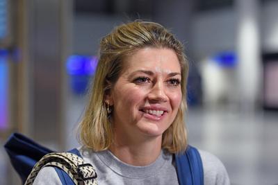 Nina Bott - Abflug der Kandidaten der RTL-TV-Show ICH BIN EIN STAR HOLT MICH HIER RAUS (Dschungelcamp) nach Australien a-stock-photo