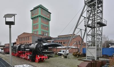 Bergbaumuseum Oelsnitz vor Neuer?ffnung-stock-foto