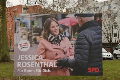 Themenfoto: Wahl, Wahlplakat zur Bundestagswahl 2025, 16.01.2025-stock-foto