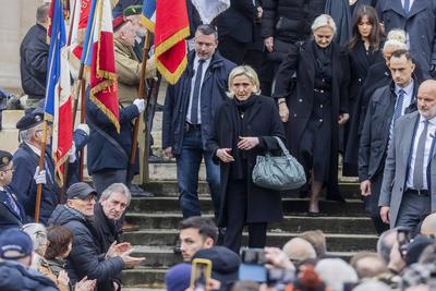 ribute To Jean-Marie Le Pen At Notre-Dame Du Val-de-Grace Church-stock-foto