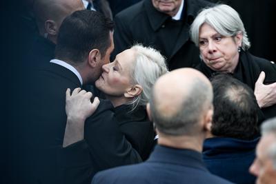 Hommage a Jean-Marie Le Pen a l’église Notre-Dame du Val de Grâce, à Paris-stock-foto