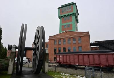 Bergbaumuseum Oelsnitz vor Neuer?ffnung-stock-foto