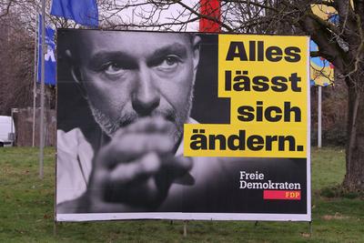 Themenfoto: Wahl, Wahlplakat zur Bundestagswahl 2025, 16.01.2025-stock-foto