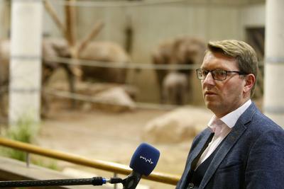 Jahresauftakt-Pressekonferenz  im Th?ringer Zoopark Erfurt-stock-foto