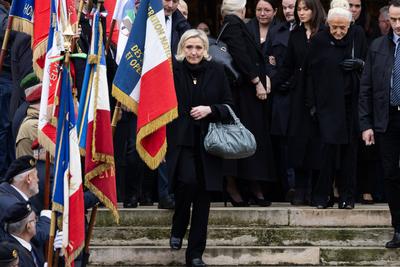 Memorial service for French far right figure Jean Marie Le Pen in Paris-stock-foto