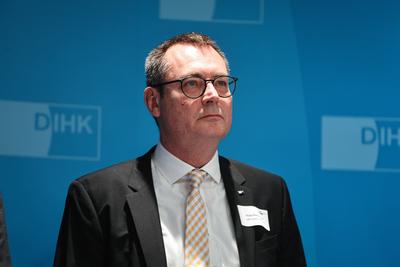 Berlin - Pressetermin der DIHK zum Thema "Zukunft Besch?ftigtenwohnen?!"-stock-foto