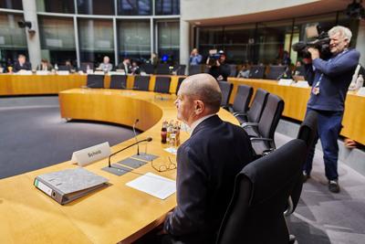 U-Ausschuss zu Atomausstieg: Olaf Scholz-stock-foto