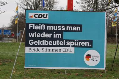 Themenfoto: Wahl, Wahlplakat zur Bundestagswahl 2025, 16.01.2025-stock-foto