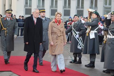 Besuch der Schweizer Pr?sidentin Karin KELLER SUTTER-stock-foto