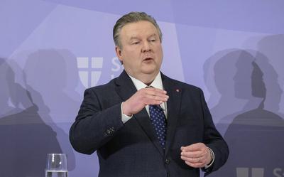 20250117 Mediengespraech zur Wiener Regierungsklausur 2025-stock-foto