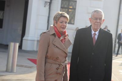 Besuch der Schweizer Pr?sidentin Karin KELLER SUTTER-stock-foto