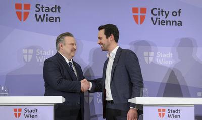 20250117 Mediengespraech zur Wiener Regierungsklausur 2025-stock-foto