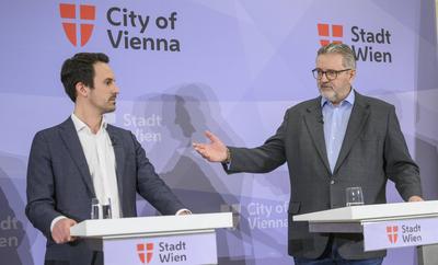 20250117 Mediengespraech zur Wiener Regierungsklausur 2025-stock-foto
